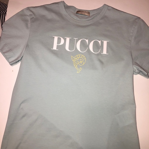 Sz XS Pucci Pisces Fish Logo Print Cotton T-Shirt - Picture 9 of 14